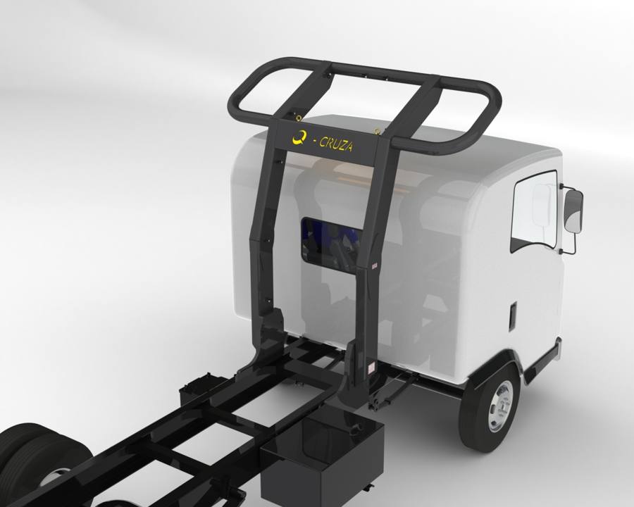 Q~ROPS Cruza on an Isuzu cab-chassis