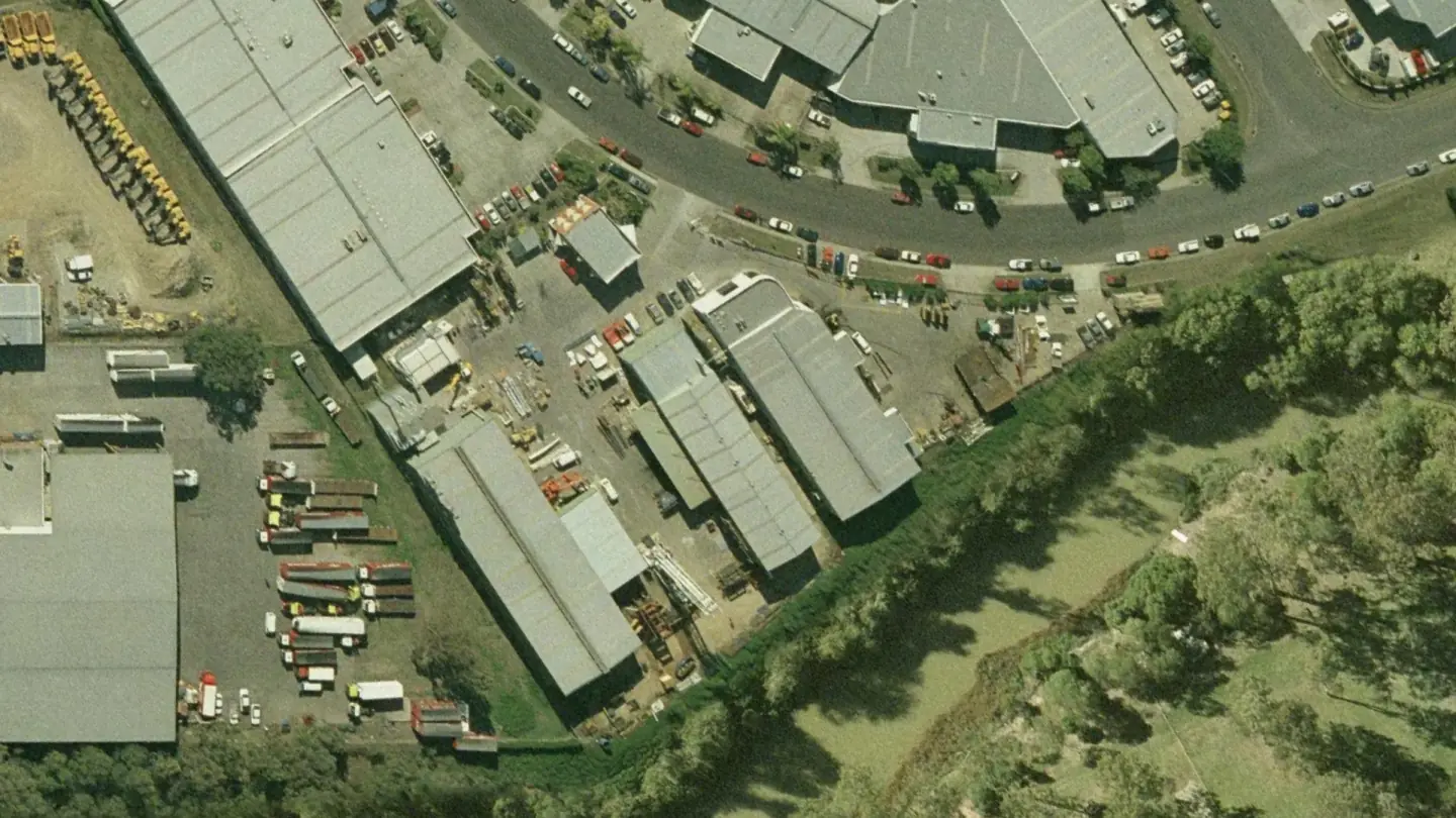 Aerial view of 53 Success Street, 2005