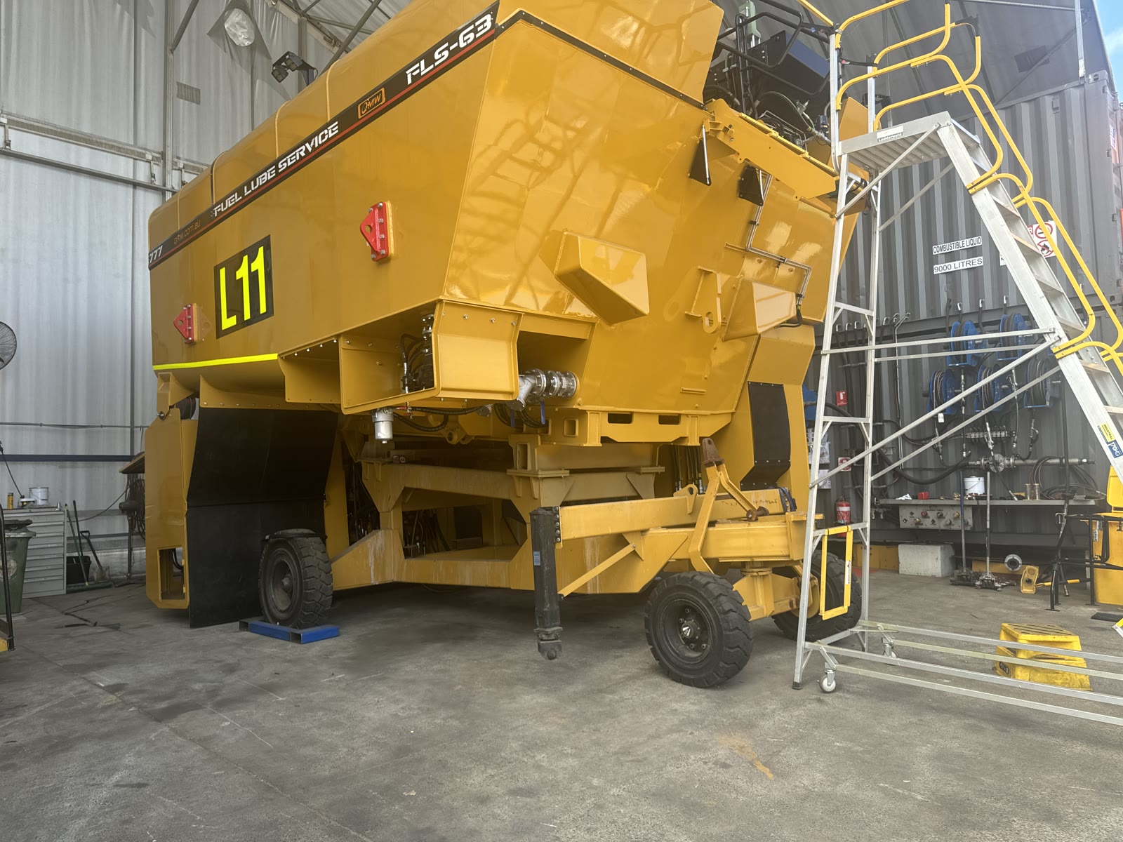 An FLS-63 fuel and lube service body in build at the Acacia Ridge workshop