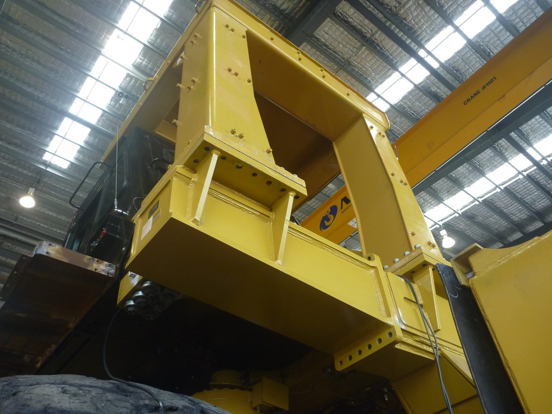 QMW 793B overfit ROPS structure in the Acacia Ridge workshop