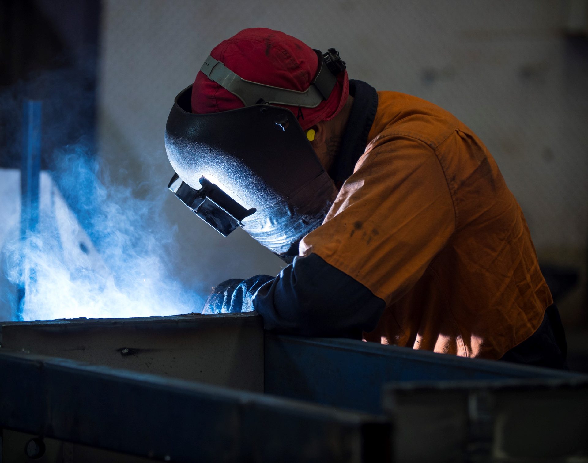QMW certified welder at work on the Acacia Ridge floor