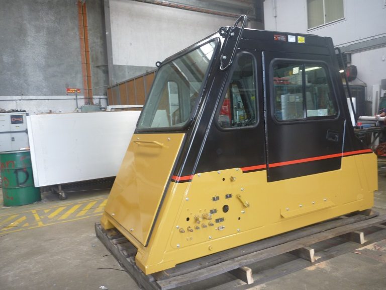 The same CAT 777D cabin after certified repair